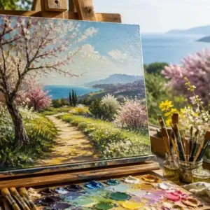 Επιλέγοντας τα κατάλληλα χρώματα για την ελαιογραφία ανοιξιάτικου τοπίου Επιλέγοντας τα κατάλληλα χρώματα για την ελαιογραφία ανοιξιάτικου τοπίου